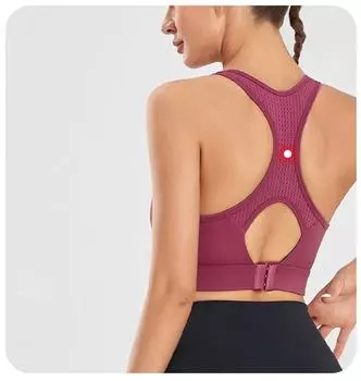 Женский бюстгальтер для фитнеса большого размера, беспроводной бюстгальтер, нижнее белье с эффектом пуш-ап, противоударный спортивный жилет для йоги, красивый бюстгальтер с задней частью S