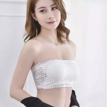 Женский бюстгальтер, дышащее нижнее белье, без бретелек, кружевной бюстгальтер-топ One Size