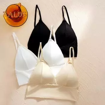 Женский бюстгальтер из тонкого ледяного шелка с красивой спиной, чистый цвет, невидимый бюстгальтер с бретелькой на шее, беспроводной, хорошая воздухопроницаемость, высокая эластичность, платье с открытой спиной, не зацепляющееся чёрный