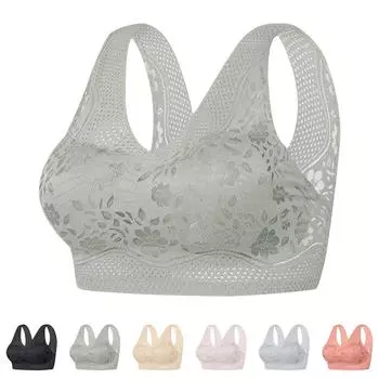 Женский бюстгальтер-кофточка без косточек с мягкой основой для бюстгальтера. Бесшовный бюстгальтер больших размеров. X-Large