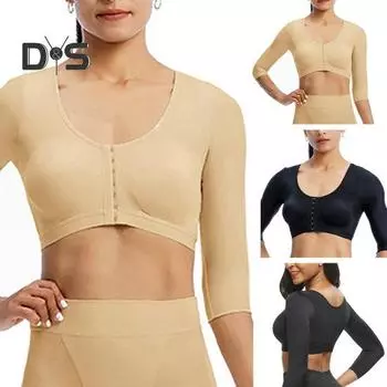 Женский бюстгальтер Передняя поддержка груди Бюстгальтер-стабилизатор имплантата Широкий ремень для плеч После операции Компрессионное нижнее белье Хирургическое увеличение груди Бюстгальтер без косточек M чёрный