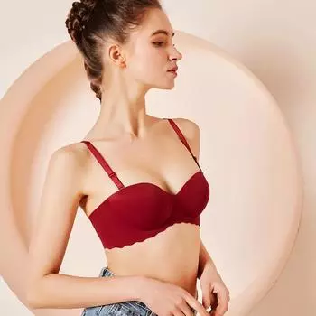 Женский бюстгальтер пуш-ап FINETOO AB с чашкой 1/2, мягкий беспроводной бюстгальтер без косточек, дышащее нижнее белье, бюстгальтеры ярких цветов, женское нижнее белье, 2021 38A/B чёрный