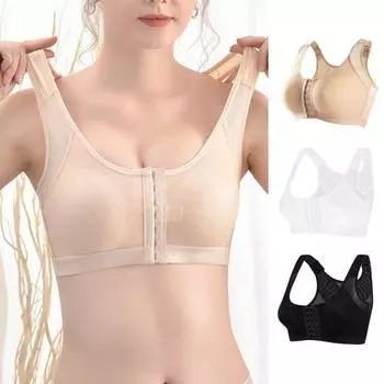 Женский бюстгальтер с эффектом пуш-ап, поддержка груди, беспроводная застежка спереди, эластичный мягкий спортивный бюстгальтер для занятий йогой и бегом, женское нижнее белье XL