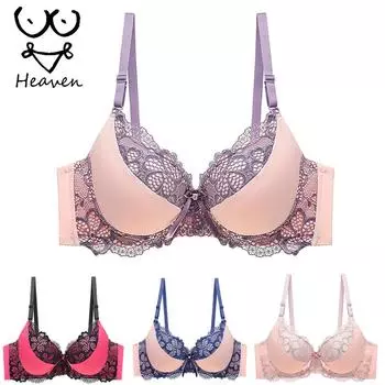 Женский бюстгальтер с чашкой ABC, сексуальный женский бюстгальтер, женское нижнее белье без косточек, кружевное нижнее белье с эффектом пуш-ап 75B серый