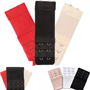 Женский бюстгальтер с крючком для бюстгальтера с крючком для нижнего белья Пряжка для нижнего белья Пряжки для нижнего белья Удлинитель ремня Нижнее белье Эластичная удлинительная пряжка 3.2*9.7CM чёрный