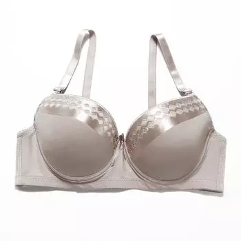 Женский бюстгальтер с мягкой подкладкой, нижнее белье пуш-ап, чашка B, глубокий V-образный вырез, нижнее белье 34B синий