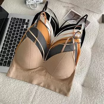 Женский бюстгальтер с однотонной подкладкой без стального кольца, регулируемый плечевой ремень, пуш-ап, мягкая дышащая женская интимная одежда, женское нижнее белье белый