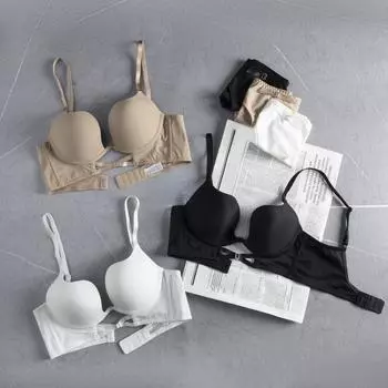 Женский бюстгальтер с открытой спиной и красивой спинкой, U-образный кроссовер с глянцевым мягким стальным косточком, нижнее белье в сборе 85/38D