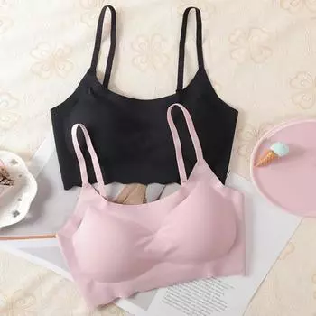 Женский бюстгальтер с регулируемой бретелькой, бесшовный, однотонный, высокая растяжимость, максимальный комфорт, ударопрочный, пуш-ап S чёрный