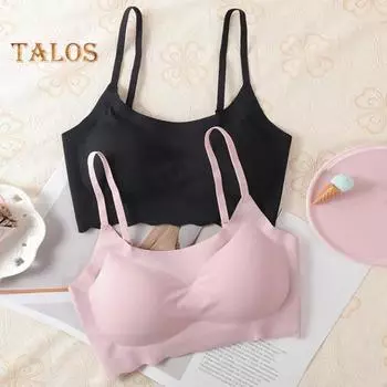 Женский бюстгальтер с регулируемым ремешком, бесшовный однотонный, высокая растяжимость, максимальный комфорт, противоударный, пуш-ап, беспроводной ежедневный бюстгальтер для йоги S чёрный