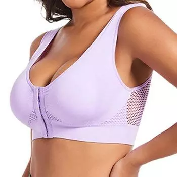 Женский бюстгальтер с застежкой спереди, дышащий, противоударный, спортивный бюстгальтер жилетного типа 4XL