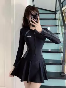 Женский цельный купальник бикини в стиле юбки, весенне-летний купальный костюм XXXL белый