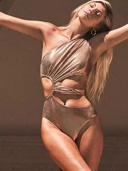 Женский цельный купальник на одно плечо, сверкающий ажурный женский купальник, сексуальный купальный костюм-бикини, пляжная одежда монокини