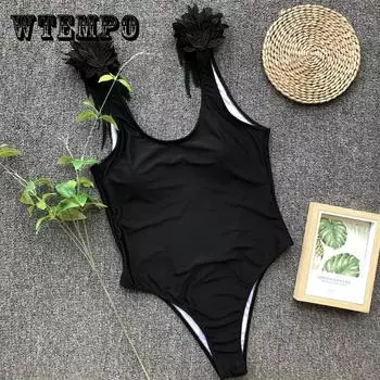 Женский цельный купальник, сексуальный милый купальник с крыльями ангела, пуш-ап, мягкий бикини, женский купальный костюм L