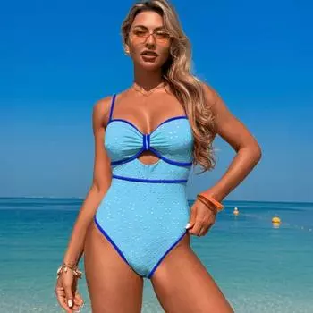 Женский цельный купальник Yousheng, сексуальный монокини, боди с высоким вырезом, купальный костюм для отдыха на пляже, у бассейна, загара S оранжевый
