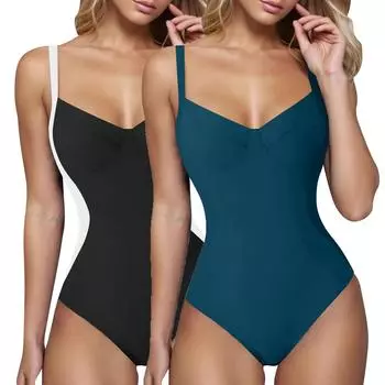 Женский цельный купальник, женские цветные подтяжки, сексуальное бикини с открытой спиной L чёрный