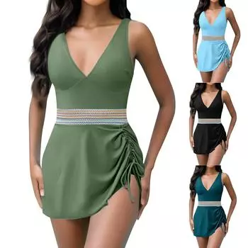 Женский цельный модный и сексуальный купальник с бюстгальтерными подушечками и без стальной поддержки XXL