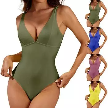 Женский цельный сексуальный модный бикини с подушечками для бюстгальтера без стальной поддержки, купальный костюм L