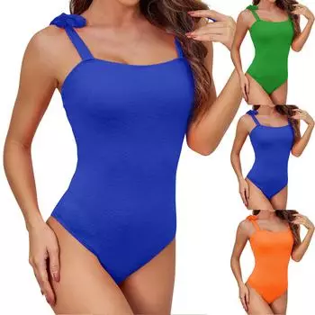 Женский цельный сексуальный модный бикини с подушечками для бюстгальтера без стальной поддержки, купальный костюм L зелёный