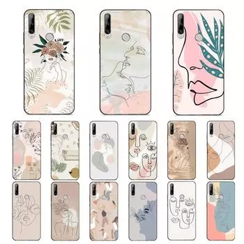 Женский чехол для телефона Art Line Face для Huawei Y9 6 7 5 Prime Enjoy 7s 7 8 plus 7a 9e 9plus 8E Lite Psmart Shell Huawei Y5 II