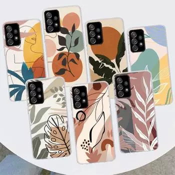 Женский чехол для телефона с абстрактным рисунком лица для Samsung Galaxy A55 A54 A53 A52 A15 A14 A13 A12 A35 A34 A33 A32 A25 A24 A23 A22 A04S A03S Samsung A23