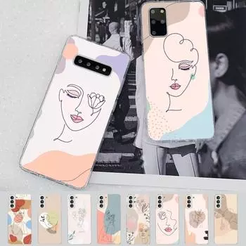 Женский чехол с абстрактной линией для Samsung S21 A10 для Redmi Note 7 9 для Huawei P30Pro Honor 8X 10i Samsung S20lite 5G