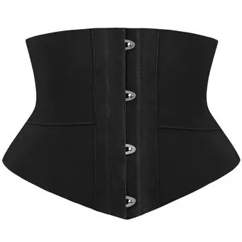 Женский черный утягивающий пояс для живота в форме песочных часов, эластичный, для верхней одежды S