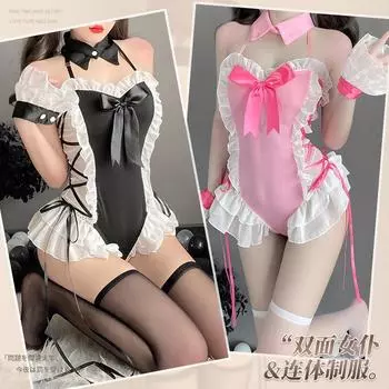 Женский чистый желание большой размер сиамский кролик девочка чистая униформа милый мертвая библиотека вода ролевой костюм COS наряд M average size (80-50 kg)