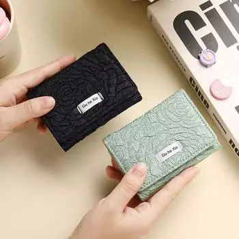 Женский держатель для карт большой емкости, тройная складная сумка, женский кошелек для монет, красочная сумка для денег для девочек, женская сумка