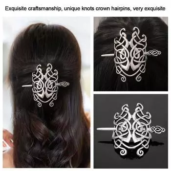 Женский держатель викингов, ювелирные изделия, готические заколки для волос, аксессуары для волос, заколки для волос, палочки для волос викингов
