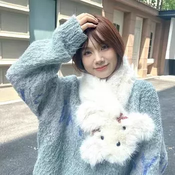 Женский Девочки Зимний Теплый Мягкий Утолщенный Уличный Ветрозащитный Милый Шейный Платок Искусственный Мех Однотонный кофейный