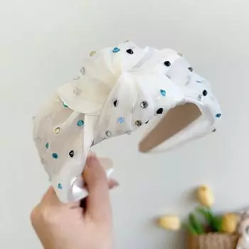 Женский Девушки Кружево Блестки Узел Повязка на голову Ободок Взрослые Аксессуары для волос Ювелирные изделия для волос