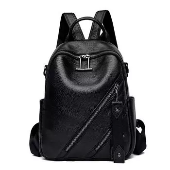 Женский дизайнерский рюкзак, повседневный рюкзак для женщин, высококачественные рюкзаки из натуральной кожи, женские школьные сумки чёрный