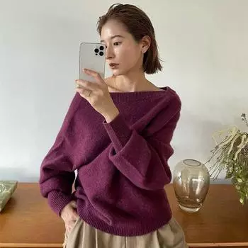 Женский дизайнерский свитер без плеч Красивый элегантный темпераментный топ L