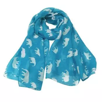 Женский длинный милый шарф с принтом слона, шаль, мягкие шарфы SB