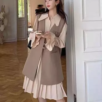 Женский длинный модный жилет свободного покроя больших размеров для уличной одежды L