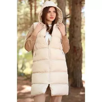 Женский длинный надувной жилет