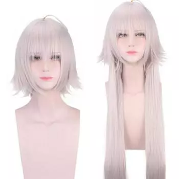 Женский длинный парик 100 см, косплей Fate Grand Order, Жанна д Арк, альтернативный костюм Fate Go, Жанна Д Арк, термостойкие парики из синтетических волос One Size хаки