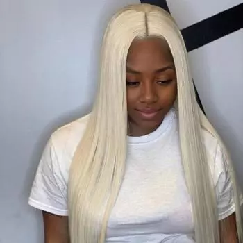 Женский длинный прямой парик, средняя часть, натуральные шелковистые термостойкие высокотемпературные волокна, женские черные, коричневые, светлые синтетические волосы чёрный