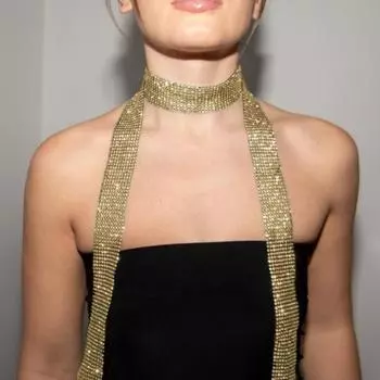 Женский длинный шарф с блестками, удобный длинный шарф, украшенный пайетками, декоративный шарф для повседневной носки и вечеринок 160cm серебряный