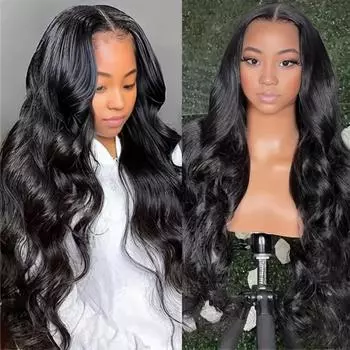 Женский длинный вьющийся парик, средняя часть, натуральные шелковистые термостойкие высокотемпературные волокна, передняя часть шнурка, волнистые светлые черные синтетические волосы 28Inch света блондинка