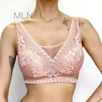 Женский дышащий бюстгальтер Push Up для нижнего белья, сексуальные кружевные бюстгальтеры для женщин, перспективный бюстгальтер с полной чашкой и V-образным вырезом, бесшовный укороченный топ-бюстгальтер 36 фиолетовый