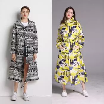 Женский дышащий плащ, утолщенный плащ, большой дождевик, пончо, женский водонепроницаемый плащ, плащи для взрослых, велосипедная дождевик L зелёный