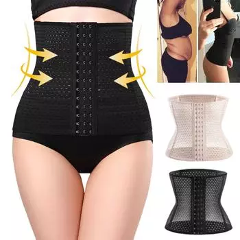 Женский дышащий тренажер для талии Cincher, формирователь живота, триммер, пояс для похудения, Корректирующее белье для тренировок, формирователь живота, корсет M чёрный