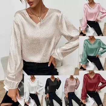 Женский джемпер с V-образным вырезом, пуловер, женские свободные повседневные рабочие топы с длинными рукавами S темно-розовый