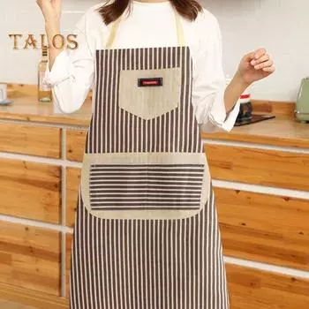 Женский фартук с регулируемым ремешком, маслостойкий корейский стиль, милый фартук с легко чистящимся ремешком для выпечки кофейный