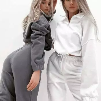 Женский флисовый костюм, свободная толстовка с длинным рукавом и брюки с высокой талией, комплект из 2 предметов, женский зимний модный теплый спортивный костюм 2024 года S вино красного