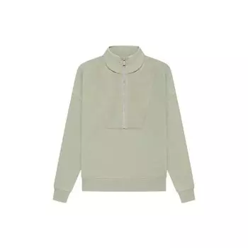 Женский флисовый пуловер Fear of God Essentials SS22 с полумолнией на молнии, морская пена DR-SS22-72