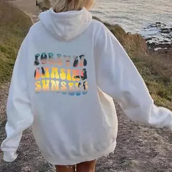 Женский флисовый свитер с рукавами на плечах, однотонный с принтом букв, карманом-кенгуру, кулиской и принтом в виде шнурка, толстовка с капюшоном XS красный