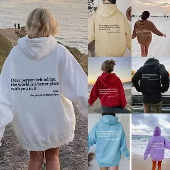 Женский флисовый свитер с рукавами на плечах, однотонный, с принтом букв, карманом-кенгуру, с капюшоном и завязками XS красный